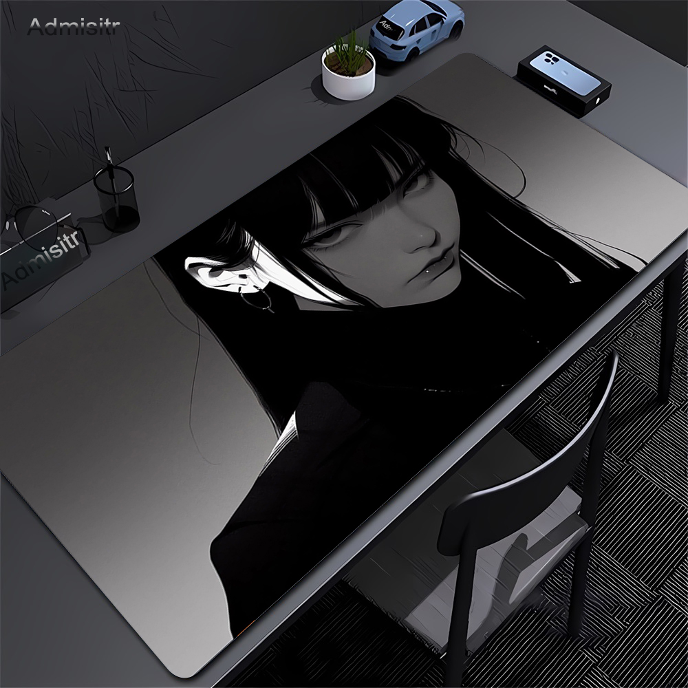 Gaming Accessories Girls - Black Anime Dark Girl Table Mat