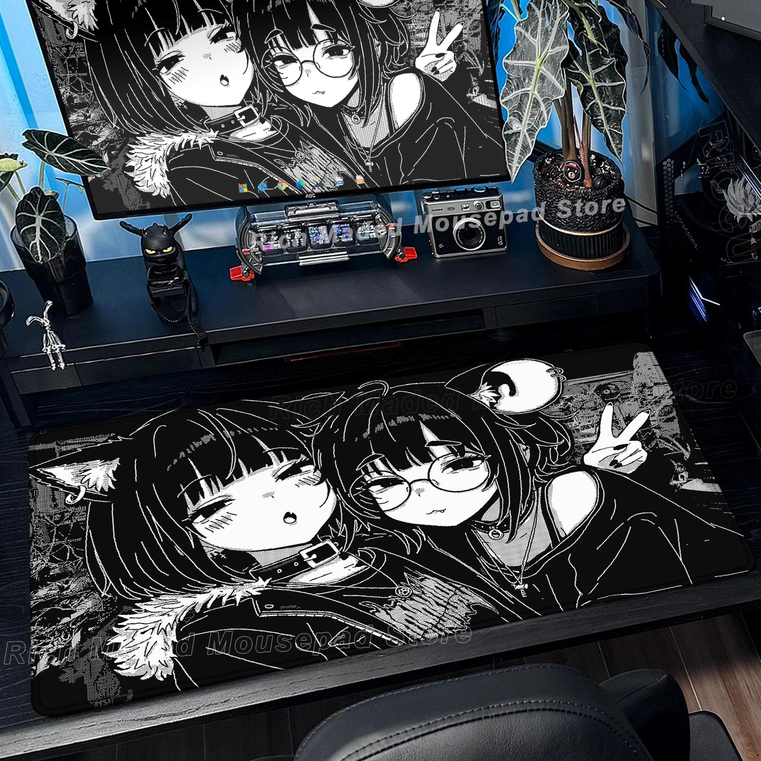 Black White Anime Girl Mouse P - Gaming Accessories Girls 리뷰 및 가격