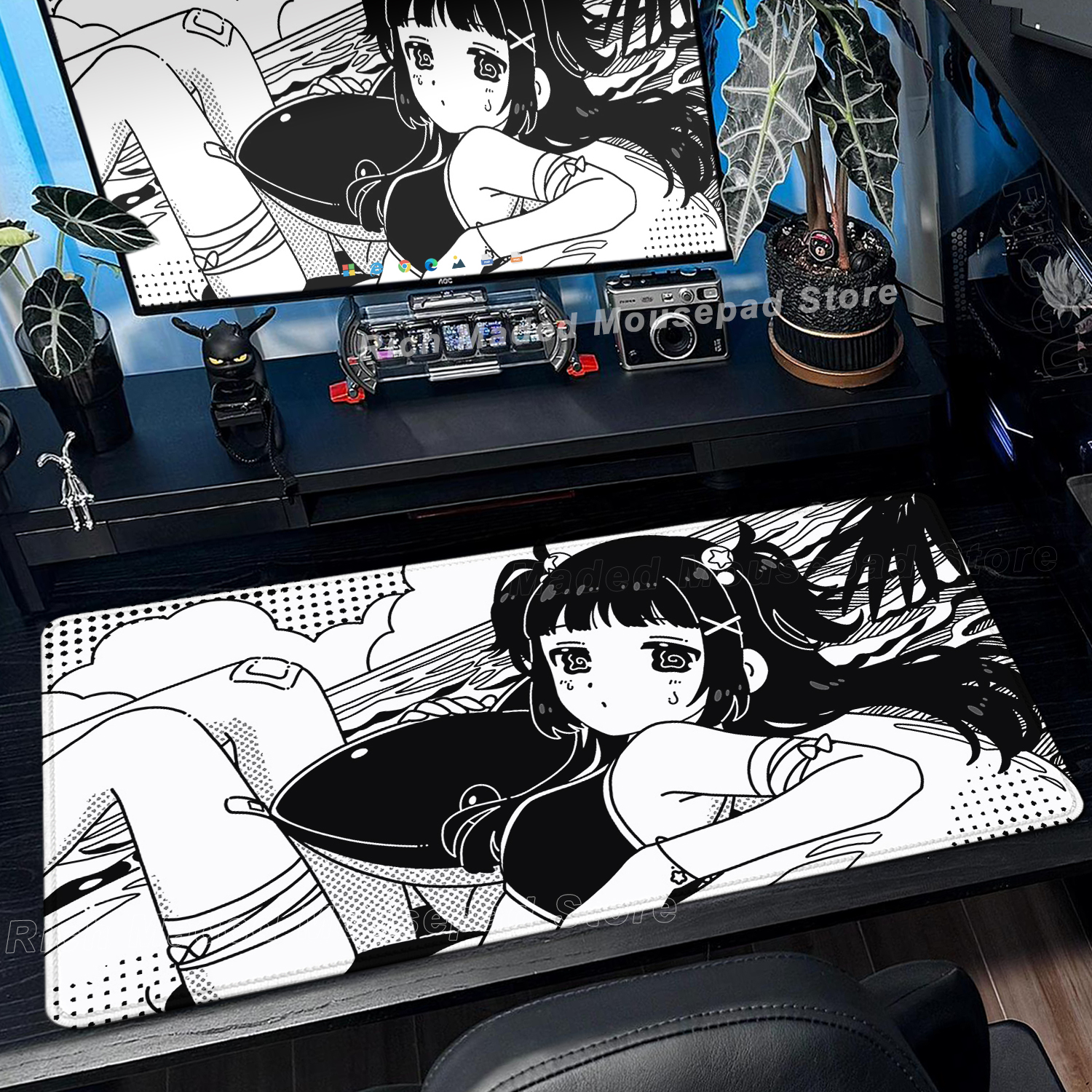 Black White Anime Girl Mouse P - Gaming Accessories Girls 리뷰 및 가격
