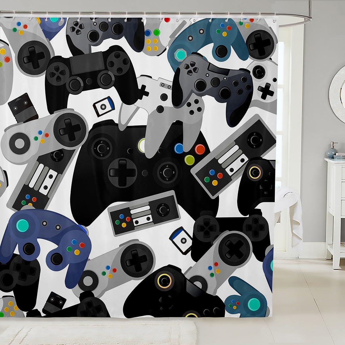 Castle Fairy Gamer Shower Curt - Gaming Accessories Boys 리뷰 및 가격