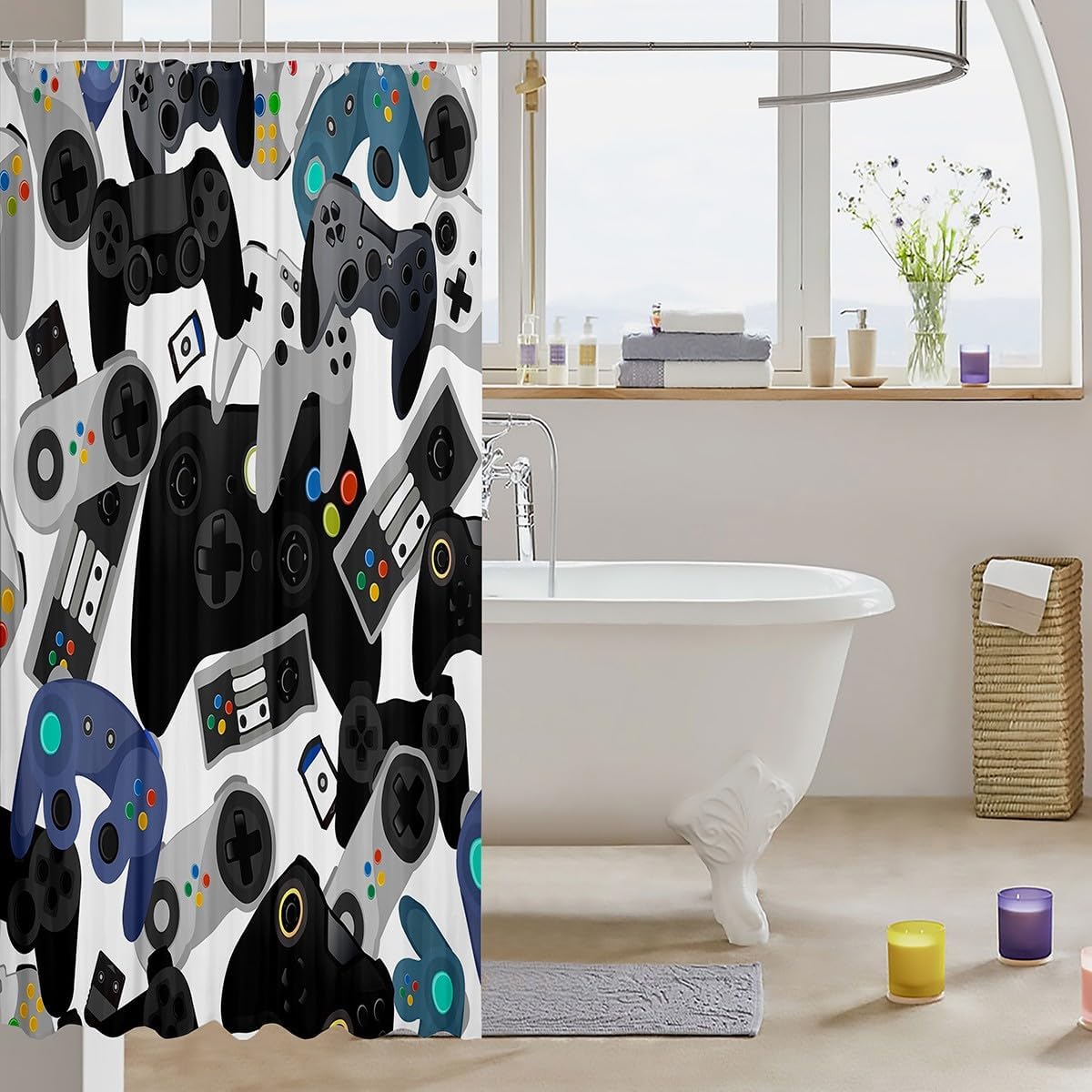 Castle Fairy Gamer Shower Curt - Gaming Accessories Boys 리뷰 및 가격