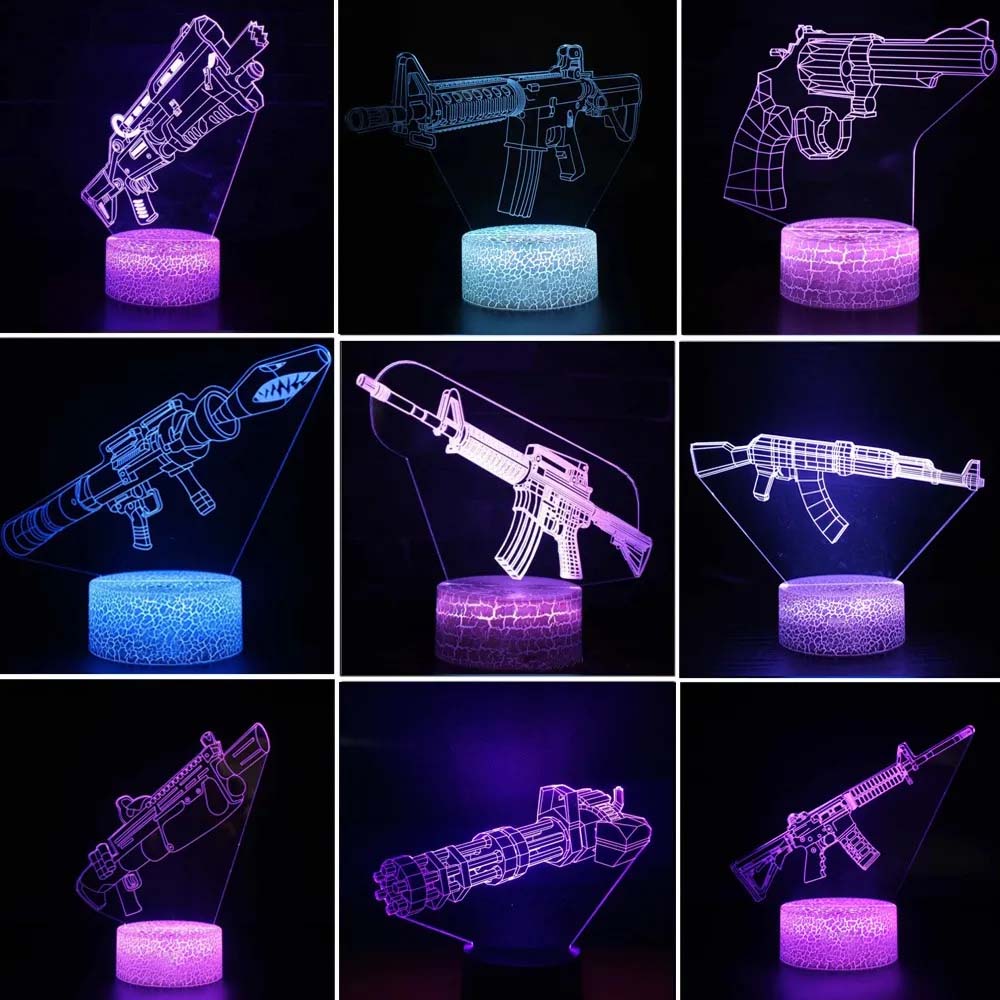 Game Rifle 3d Led Night Light  - Gaming Accessories Boys 리뷰 및 가격