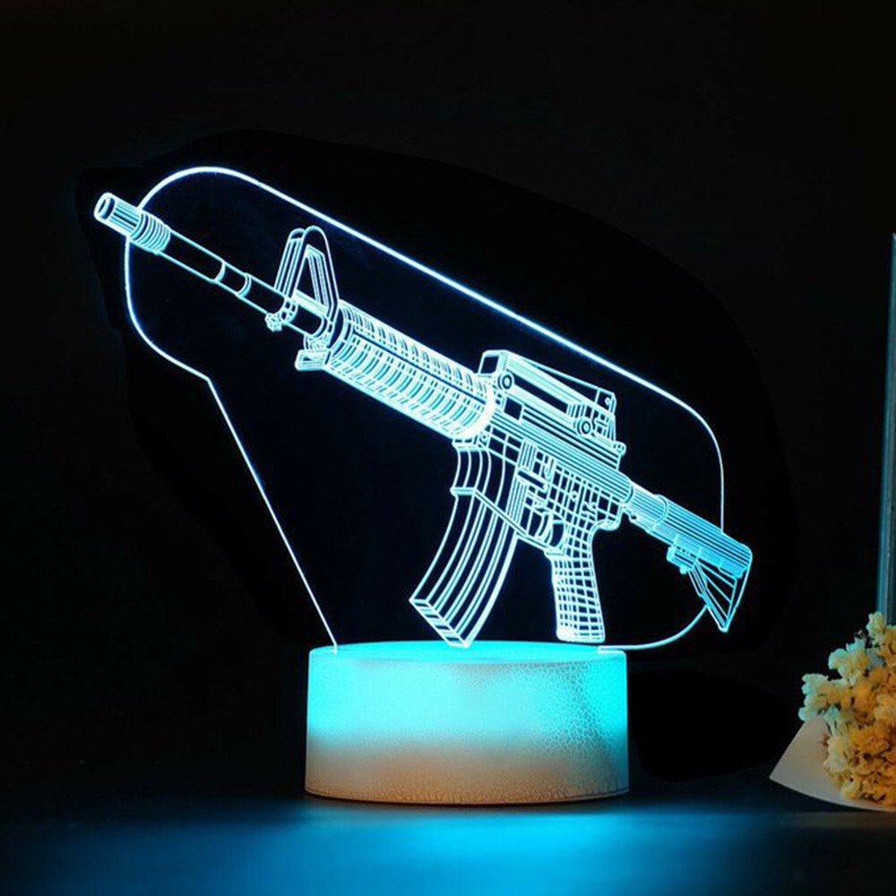 Game Rifle 3d Led Night Light  - Gaming Accessories Boys 리뷰 및 가격