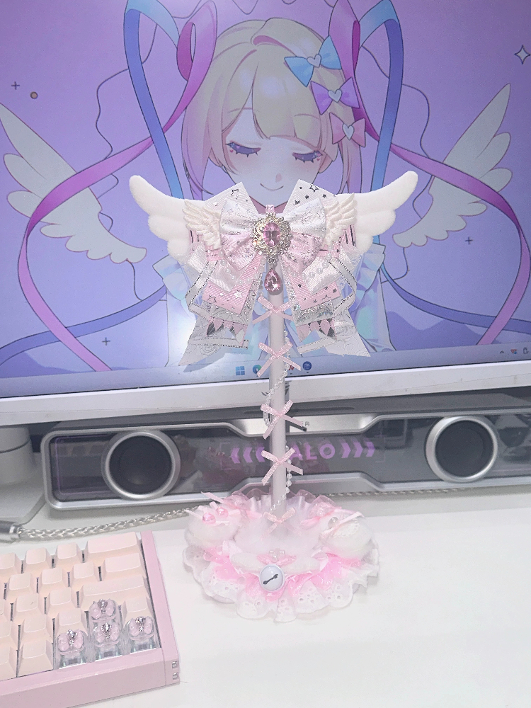 Cute Lace Headphone Stand Pink - Gaming Accessories Headset 리뷰 및 가격