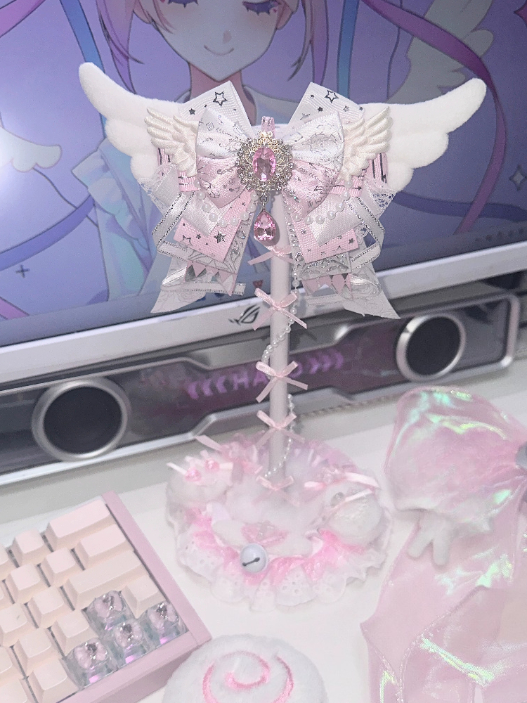 Cute Lace Headphone Stand Pink - Gaming Accessories Headset 리뷰 및 가격