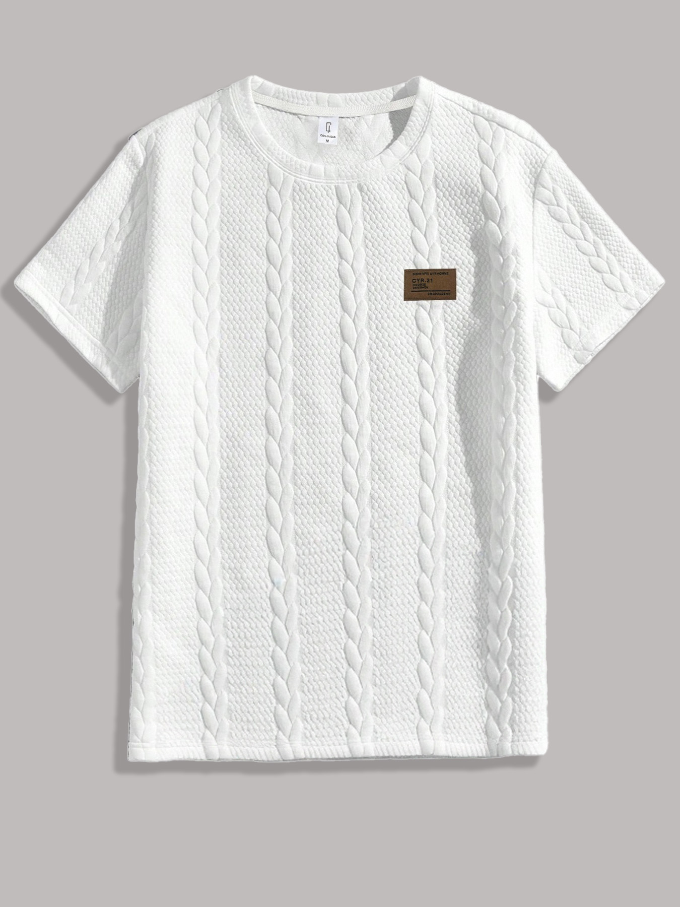 Men's Cable-Knit Jacquard Text - Cable Sleeve Braided 리뷰 및 가격