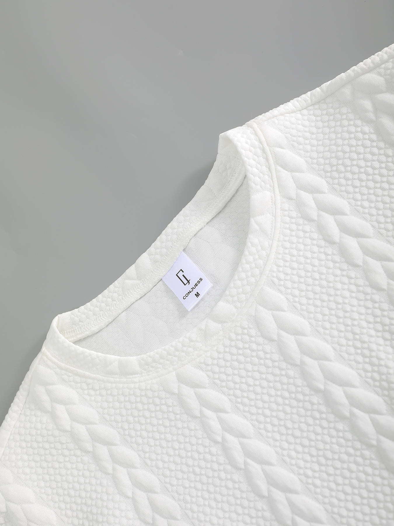 Men's Cable-Knit Jacquard Text - Cable Sleeve Braided 리뷰 및 가격